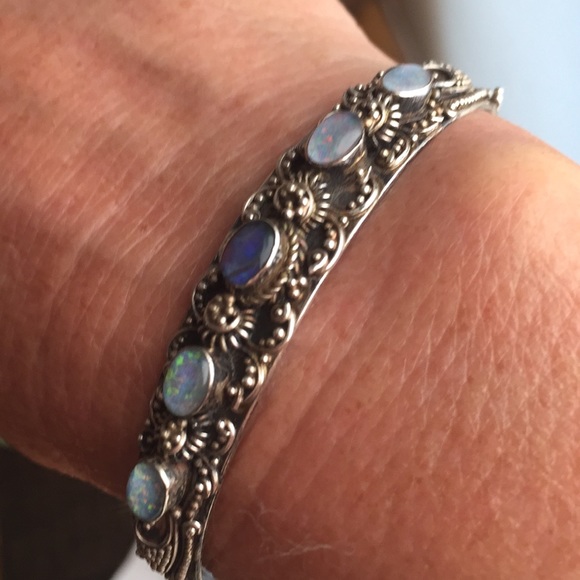 Jewelry - Opal & Sterling cuff bracelet